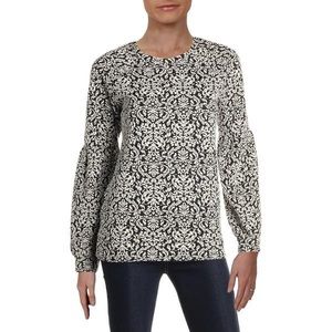 BCBGeneration Knit Top Printed Long Sleeve